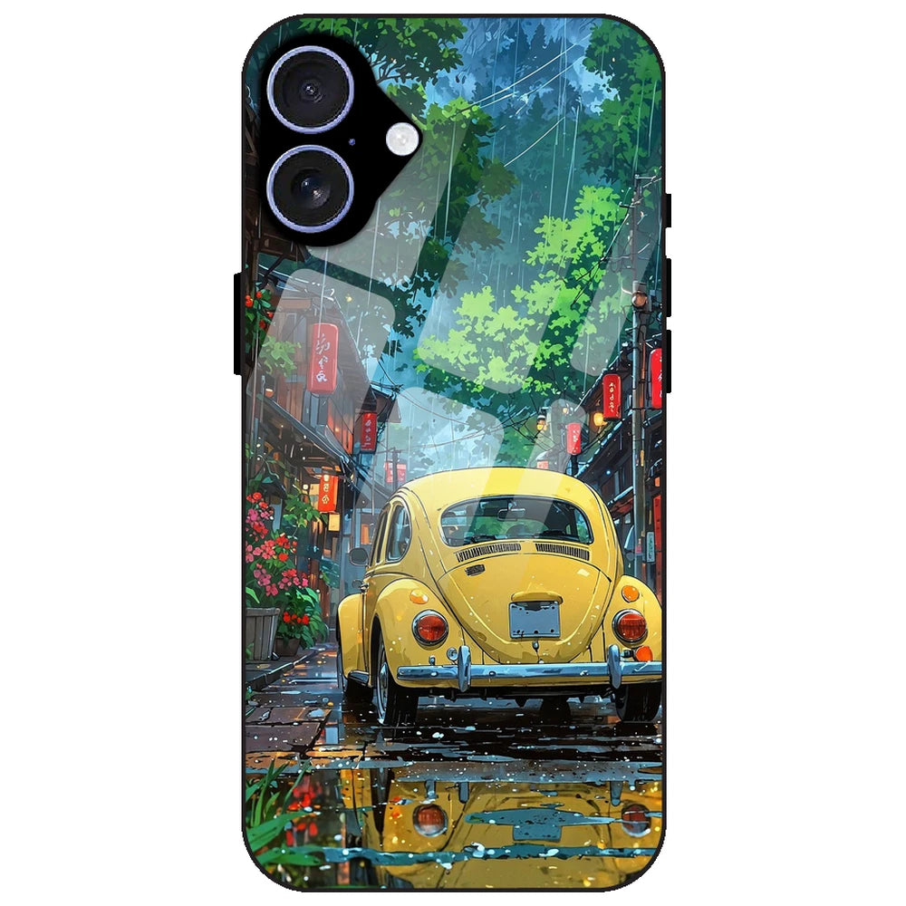 Yellow Bettle - Glass Case for Apple iPhone 17