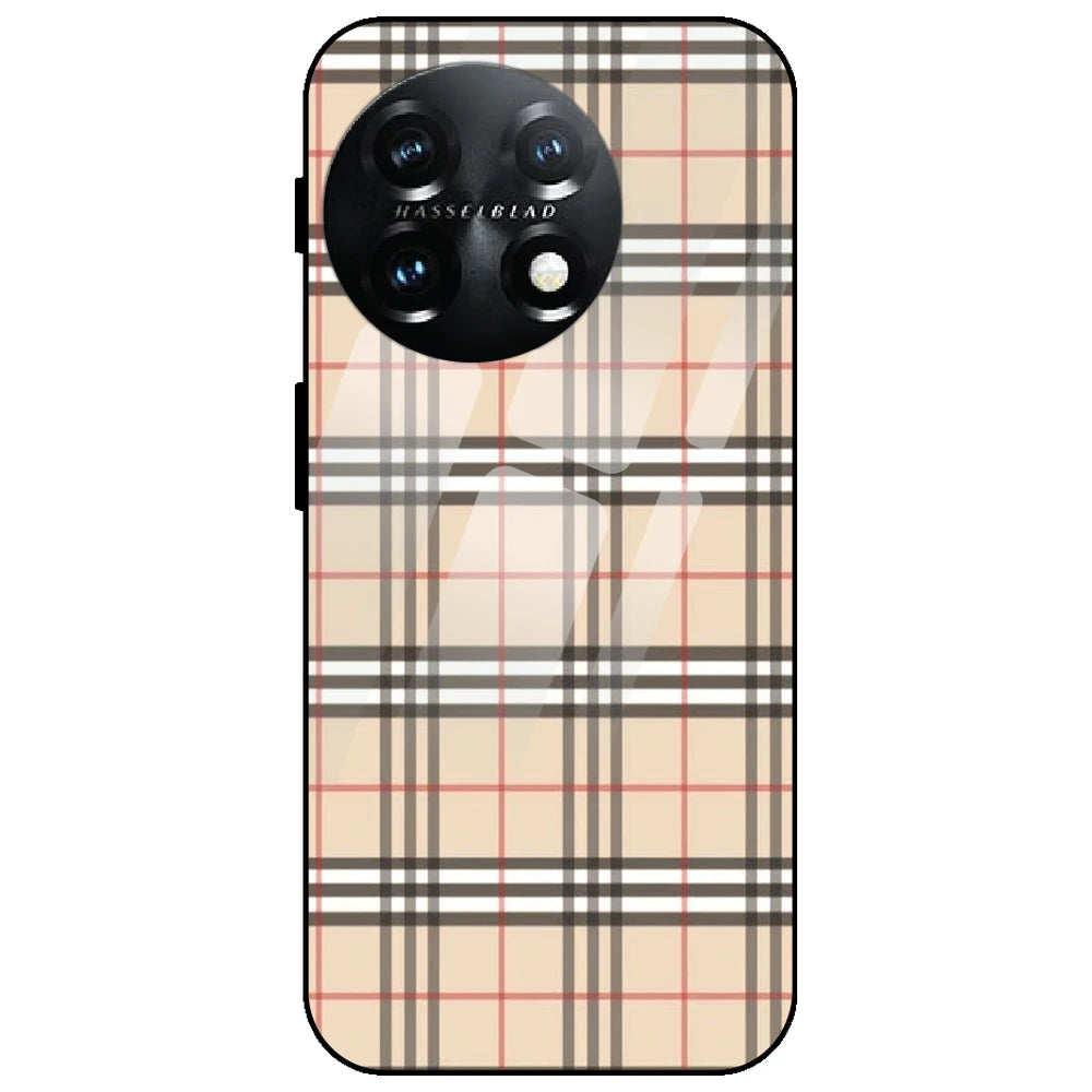 Yellow Checks - Glass Case for OnePlus 11