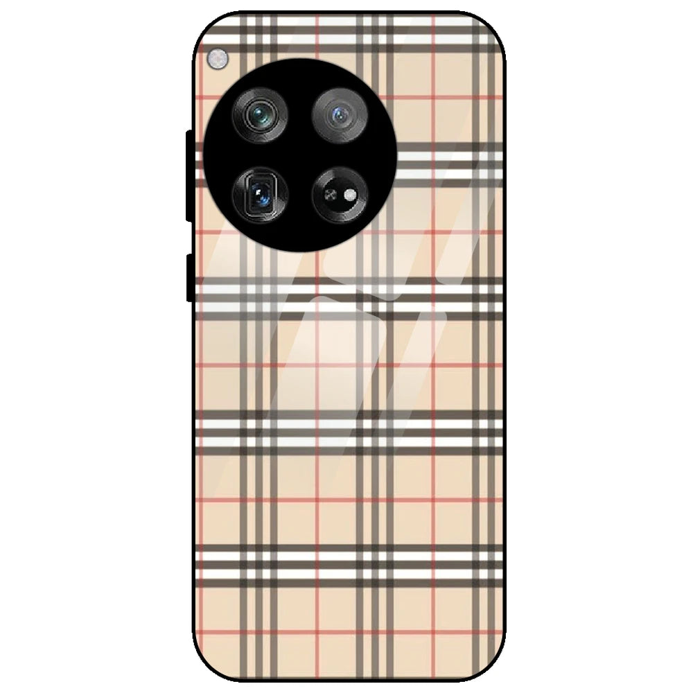 Yellow Checks - Glass Case for OnePlus 12