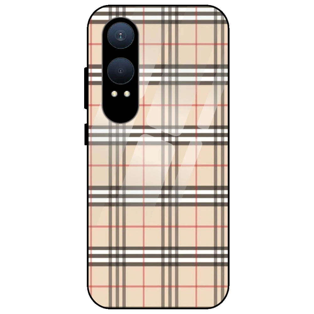 Yellow Checks - Glass Case for OnePlus Nord CE 4 Lite