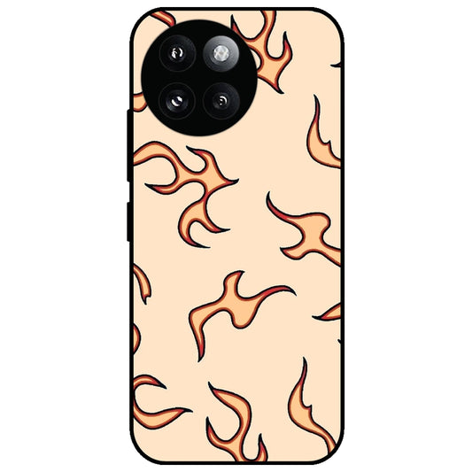Yellow Flames - Glossy Metal Silicone Case for Redmi Xiaomi 14 Civi
