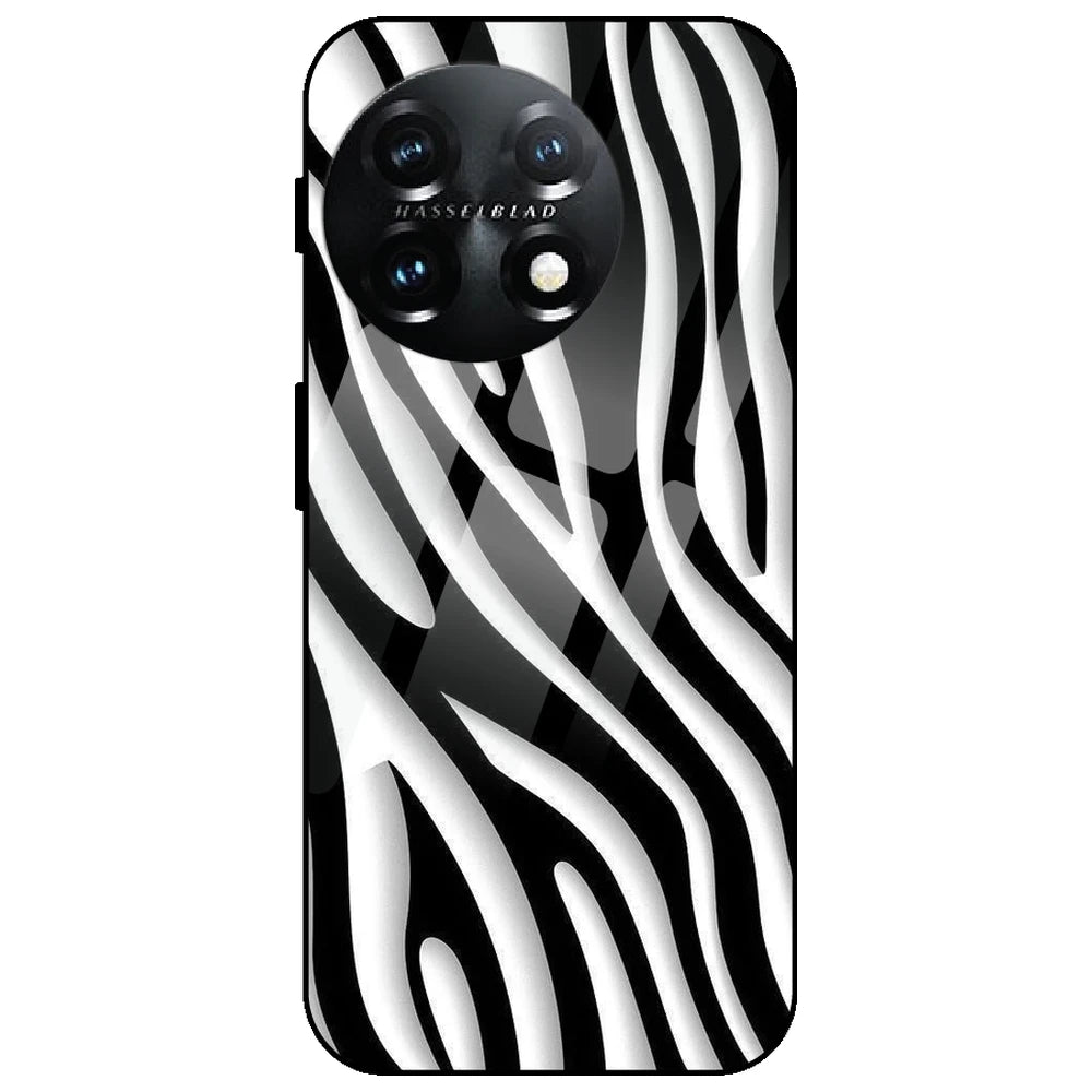 Zebra Print - Glass Case for OnePlus 11