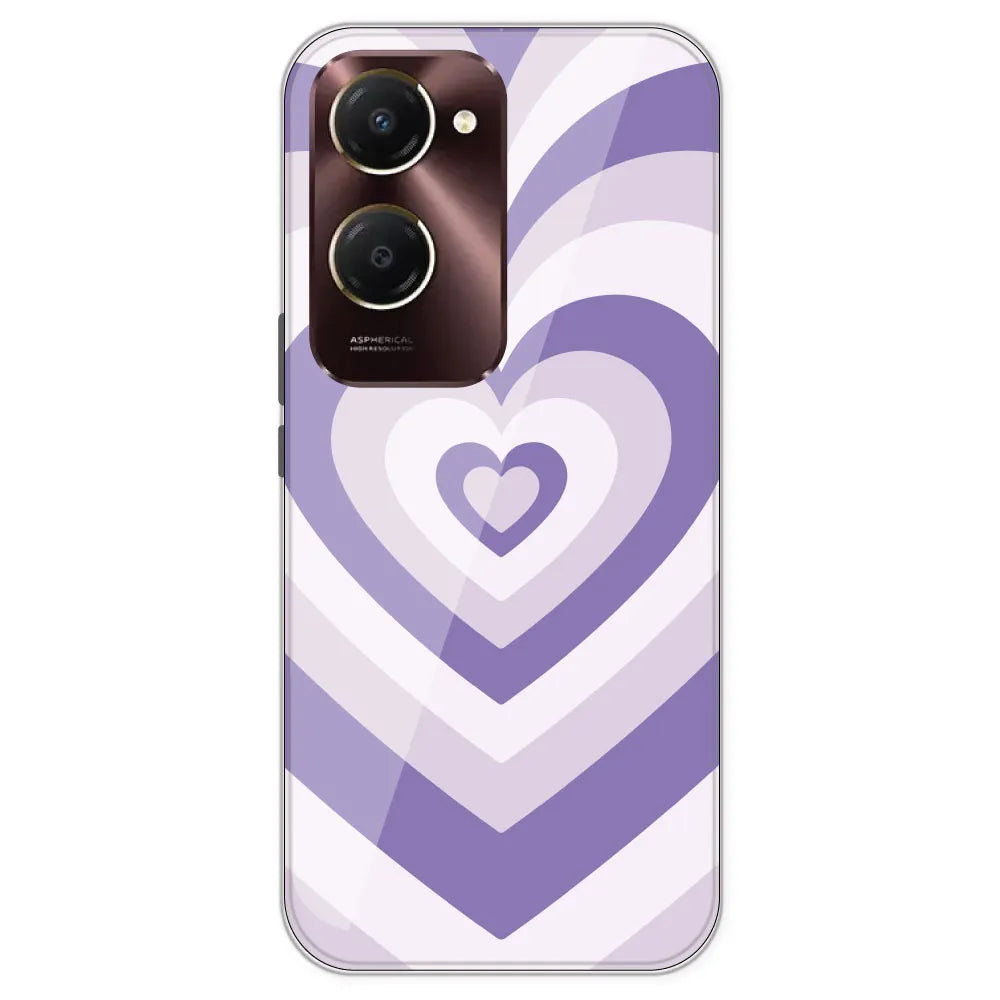 Dark Purple Hearts - Printed Silicone Case For IQOO Z9 Lite