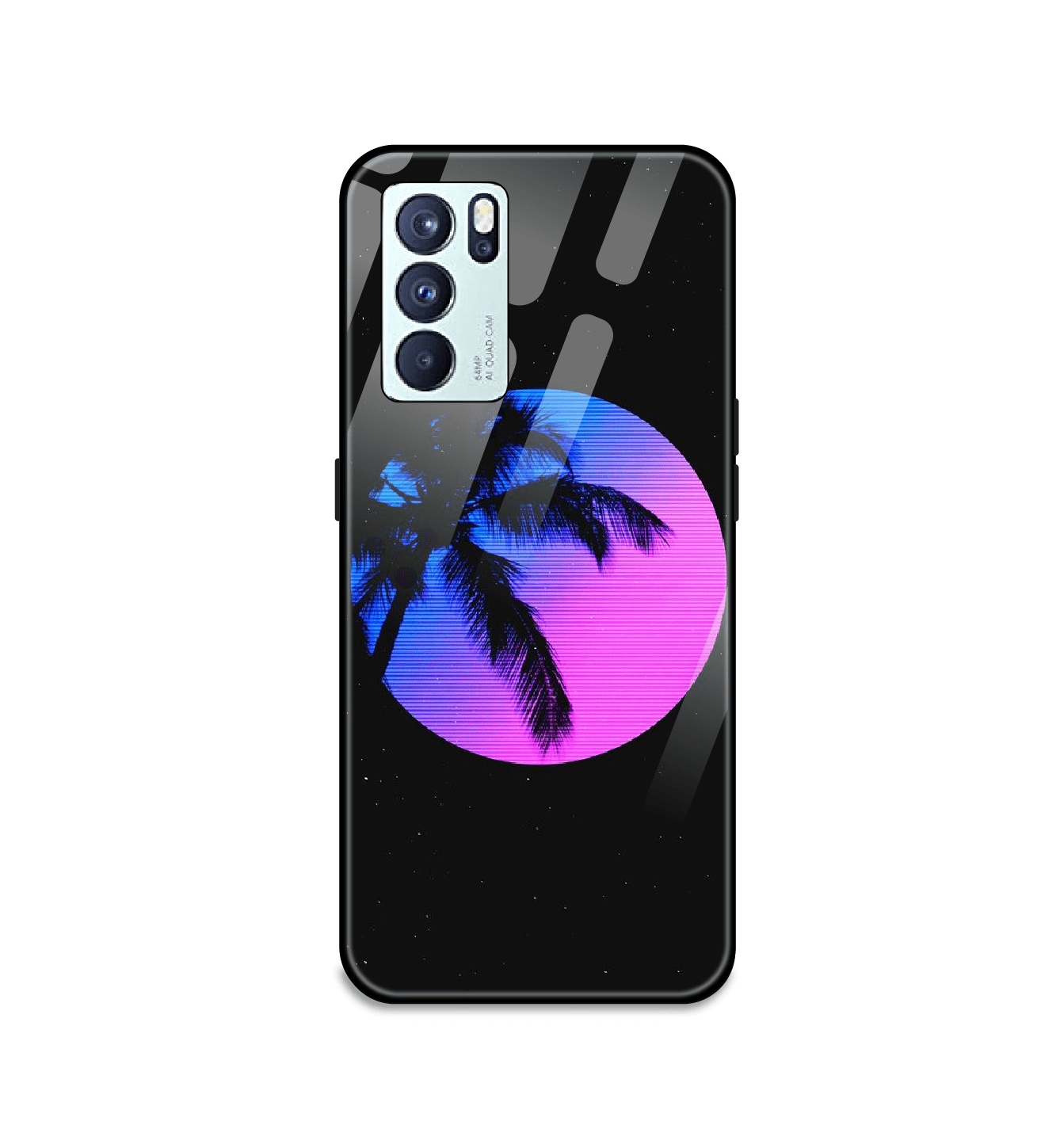 Night Terror Synthwave - Glass Cases For Oppo Models
