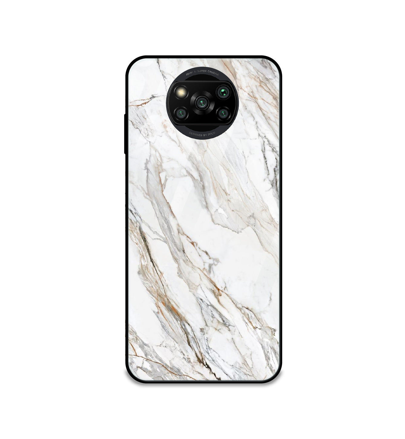 White Marble - Glass Cases For Poco Models