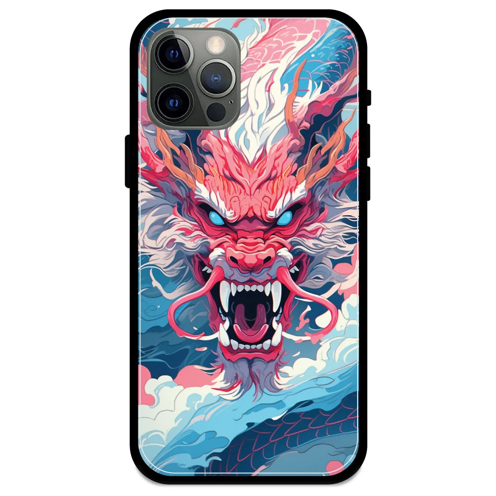 Pink Dragon - Armor Case For Apple iPhone Models 12 Pro