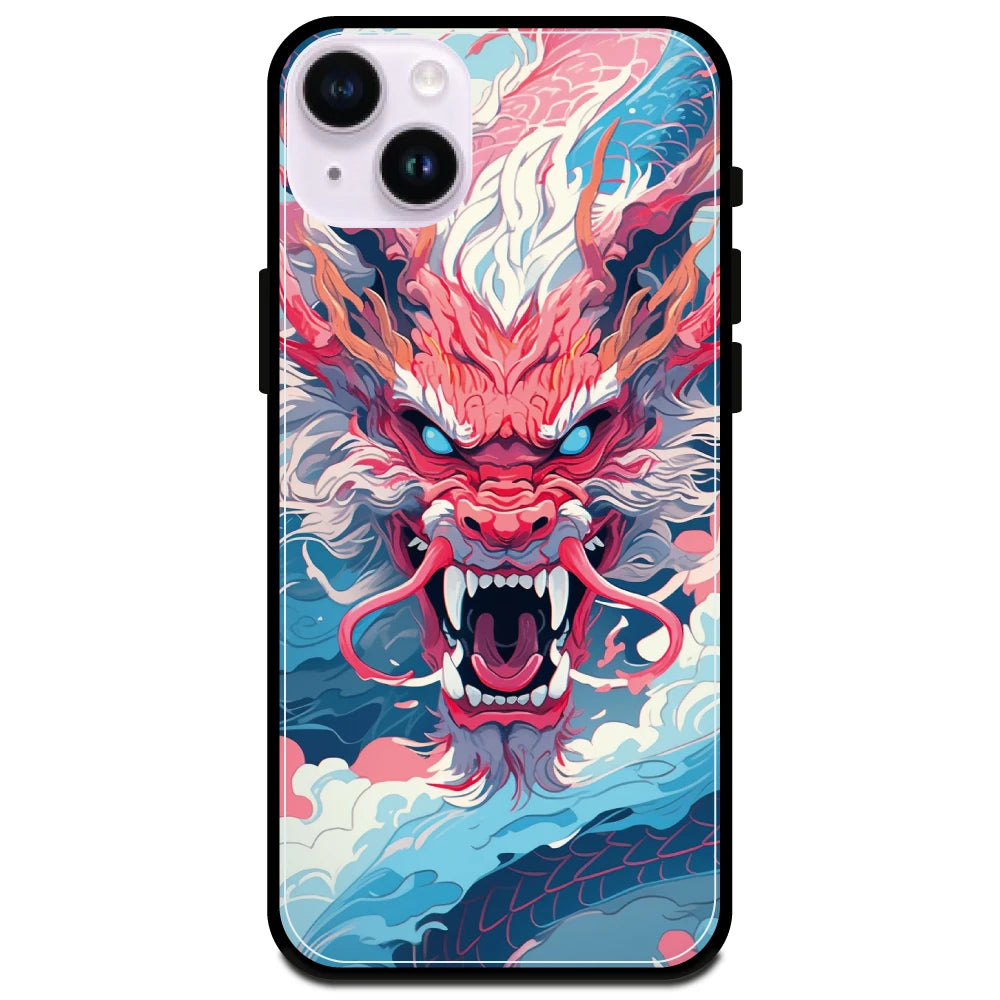 Pink Dragon - Armor Case For Apple iPhone Models 14 Plus