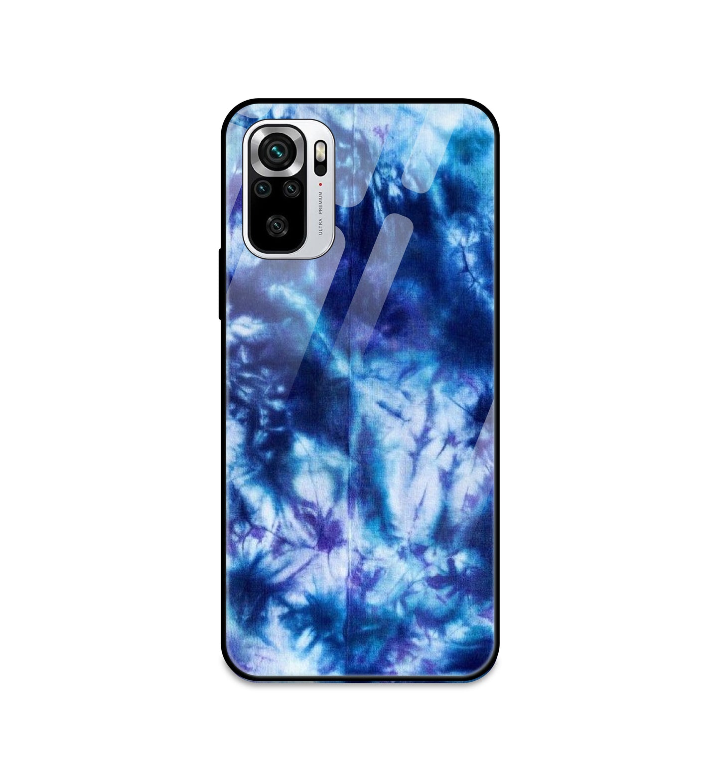 Dark Blue Tie Dye - Glass Case For Redmi Models