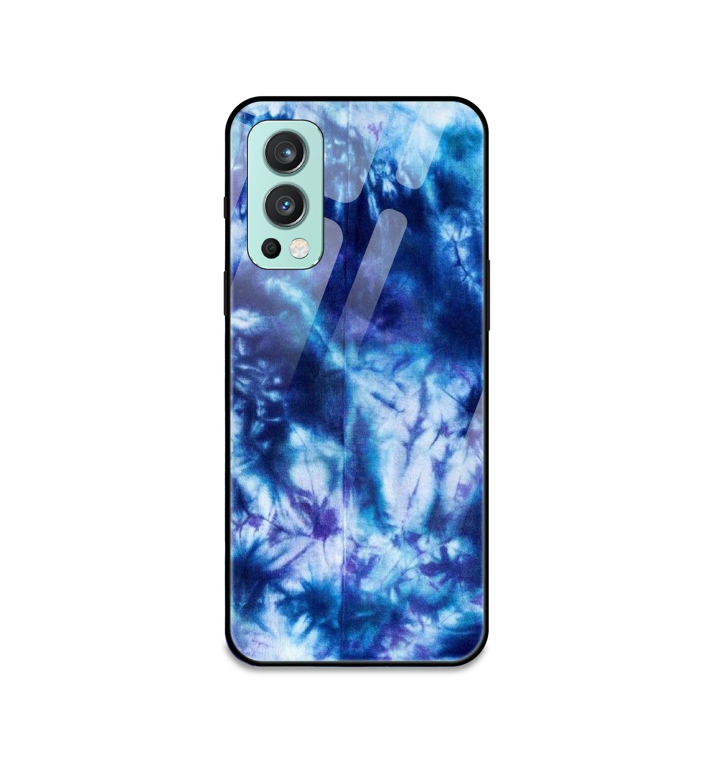 Dark Blue Tie Dye - Glass Case For OnePlus Models