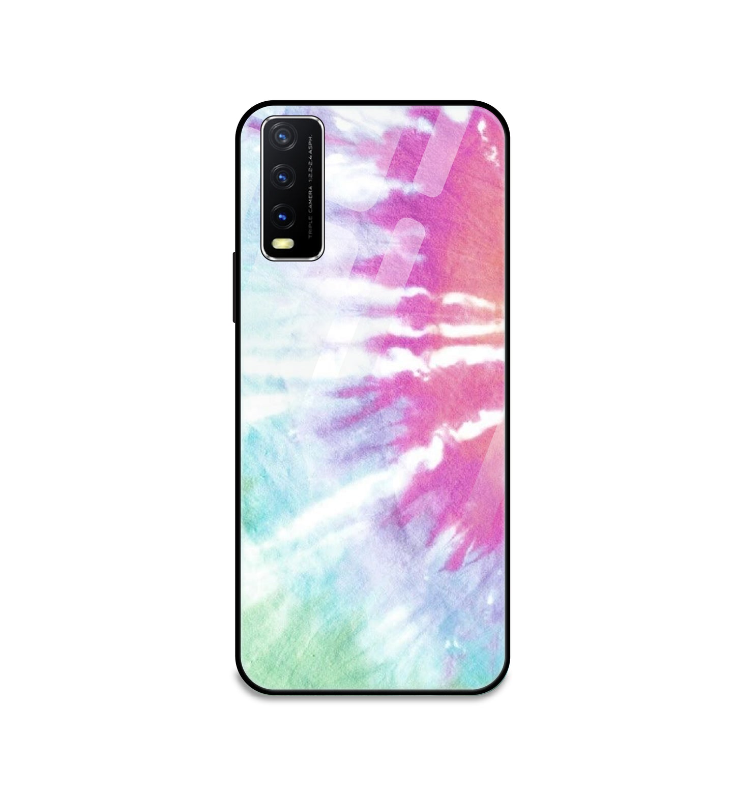 3 Color Splash Tie Dye - Glass Case For Vivo Models