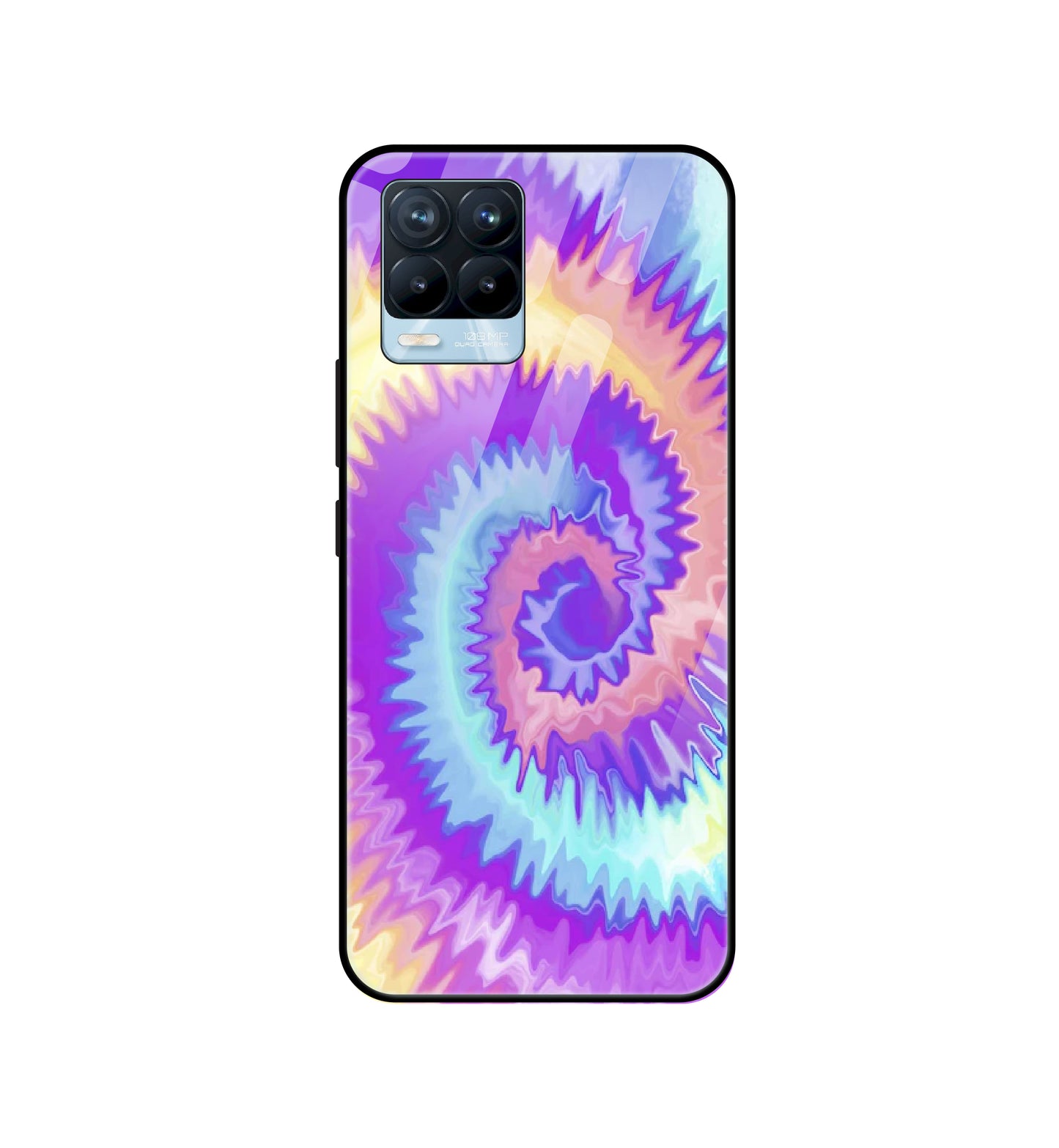 Unicorn Tie Dye - Glass Case For Realme Models
