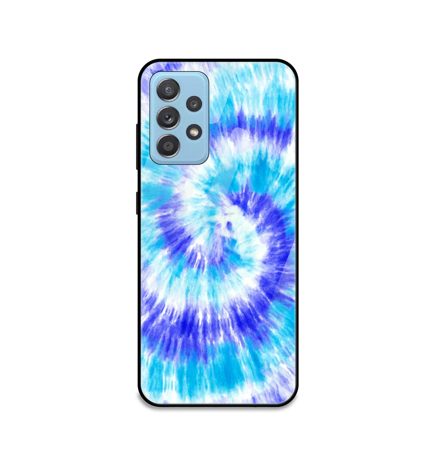 Aqua Tie Dye - Glass Case For Samsung Models