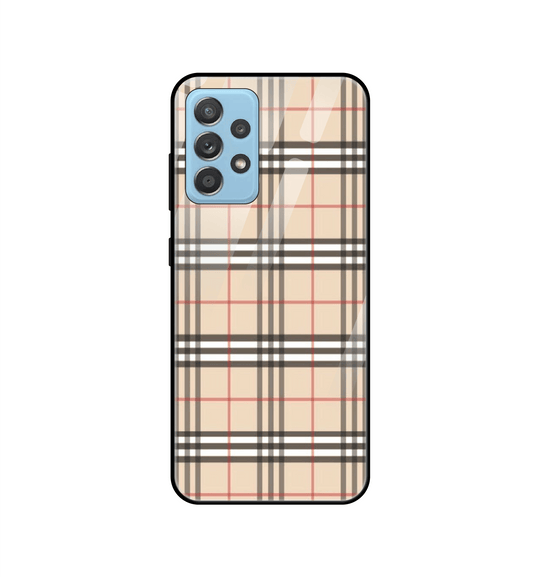 Yellow Checks - Glass Case For Samsung Models