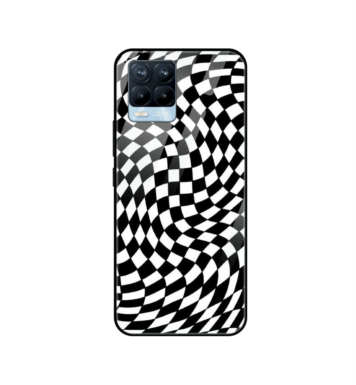 Checks - Glass Case For Realme Models