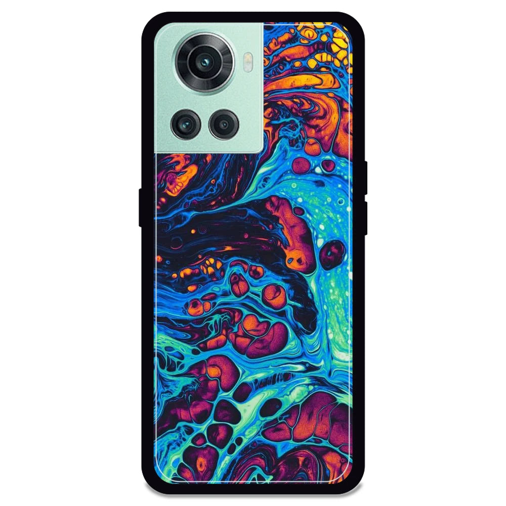 Blue And Orange Swirl - Armor Case For OnePlus Models One Plus Nord 10R