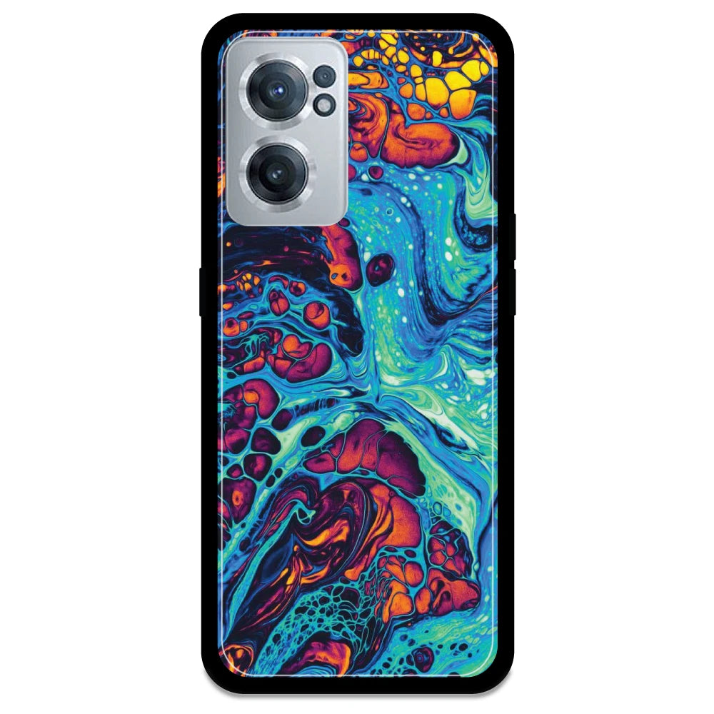 Blue And Orange Swirl - Armor Case For OnePlus Models One Plus Nord CE 2 5G