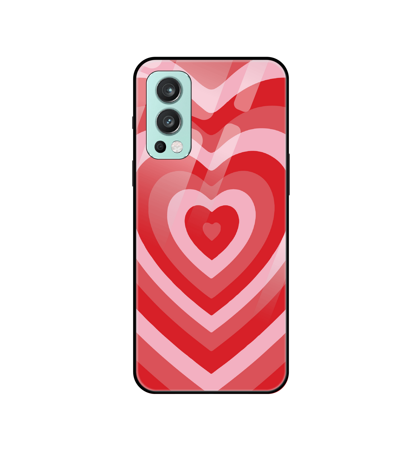 Red Hearts - Glass Case For OnePlus Models