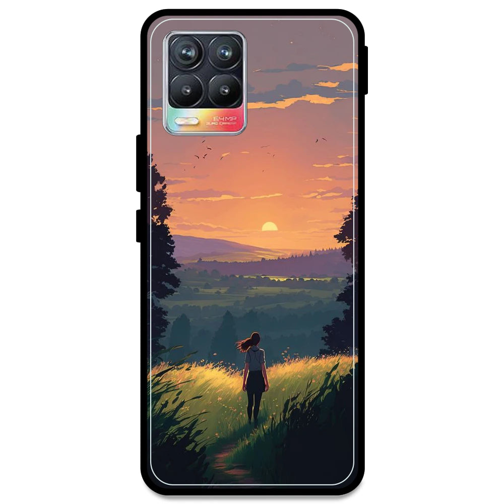 Girl & the Mountains - Armor Case For Realme Models Realme 8 4G
