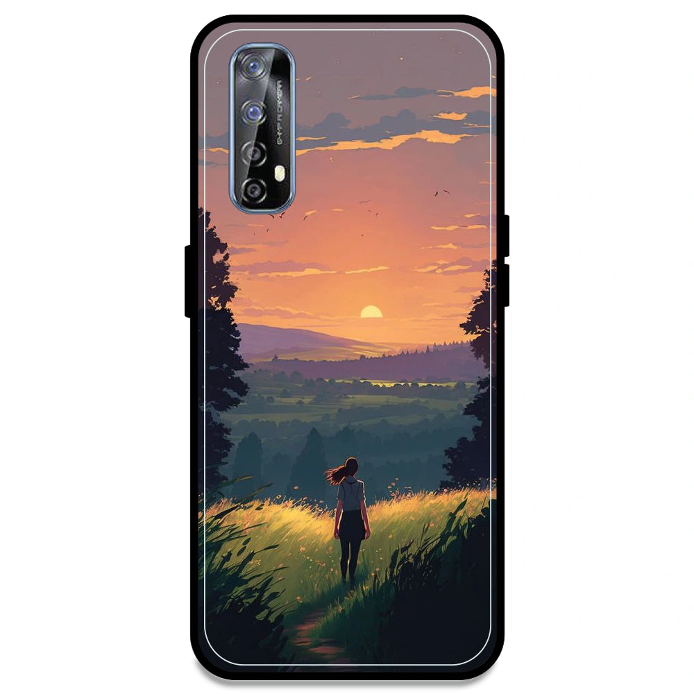 Girl & the Mountains - Armor Case For Realme Models Realme 7