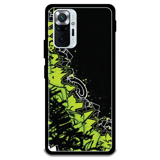 Green Graffiti - Armor Case For Redmi Models 10 Pro
