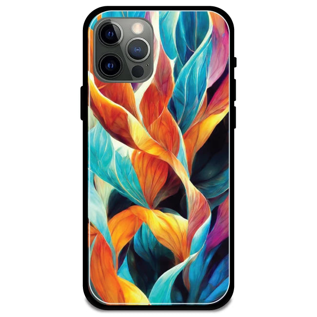 Leaves Abstract Art - Armor Case For Apple iPhone Models Iphone 12 Pro Max