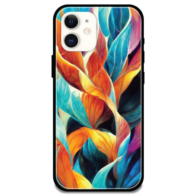 Leaves Abstract Art - Armor Case For Apple iPhone Models Iphone 12