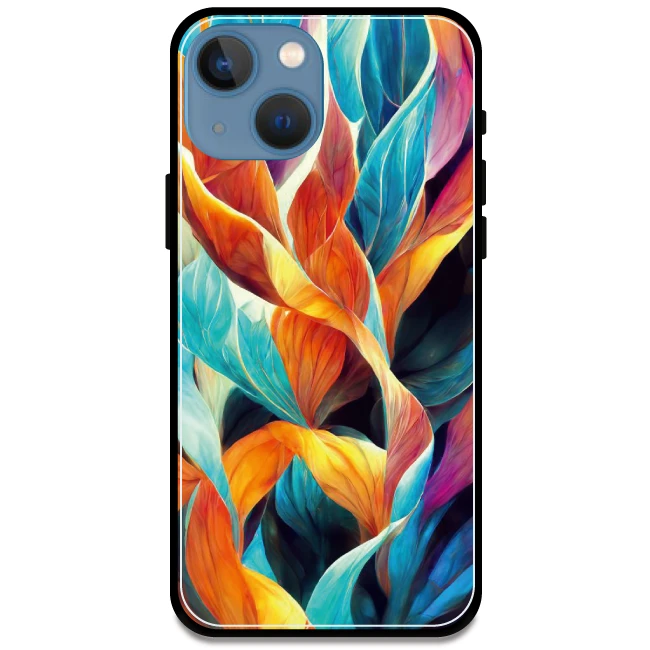 Leaves Abstract Art - Armor Case For Apple iPhone Models Iphone 13 Mini