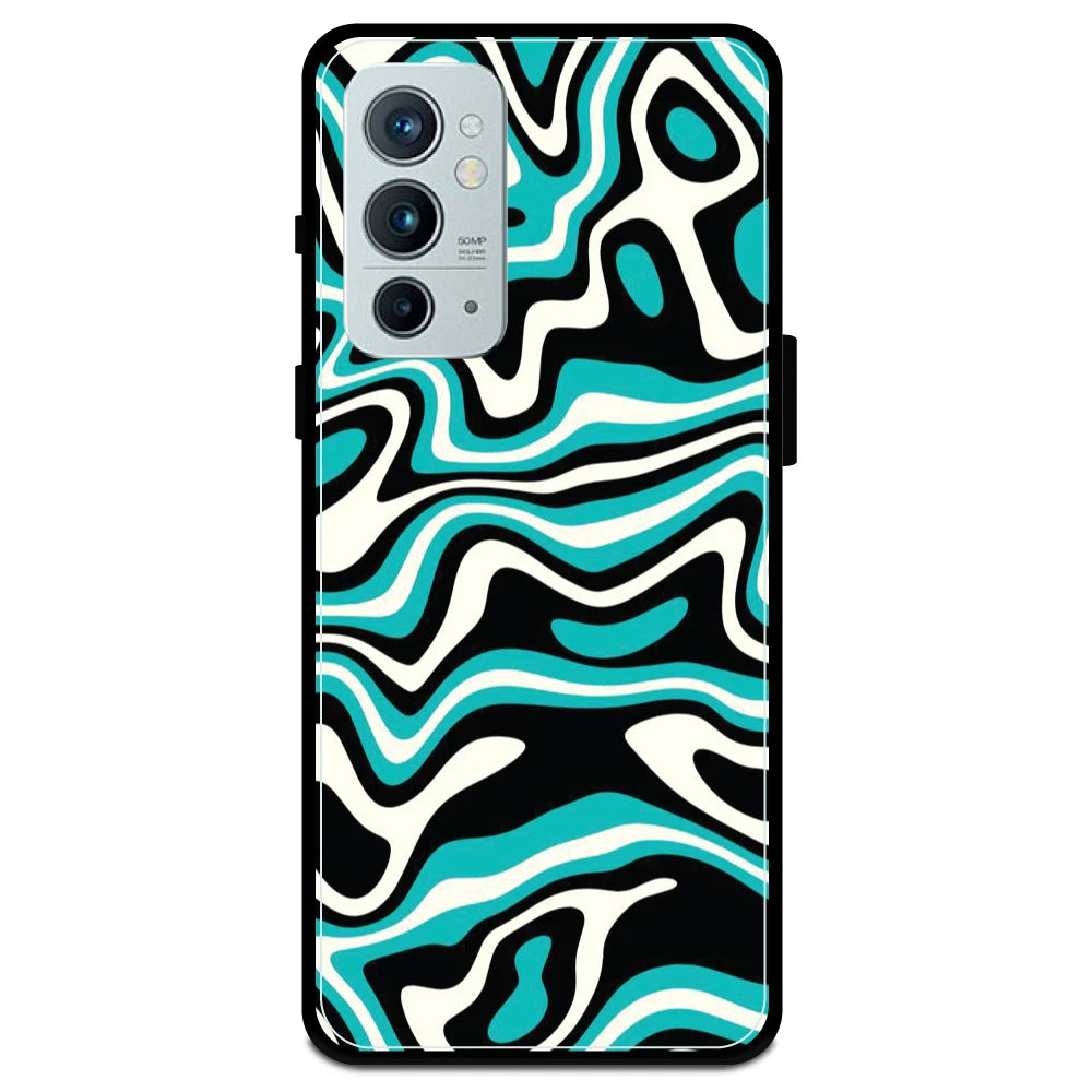 Blue & Black Waves Armor Case OnePlus 9RT