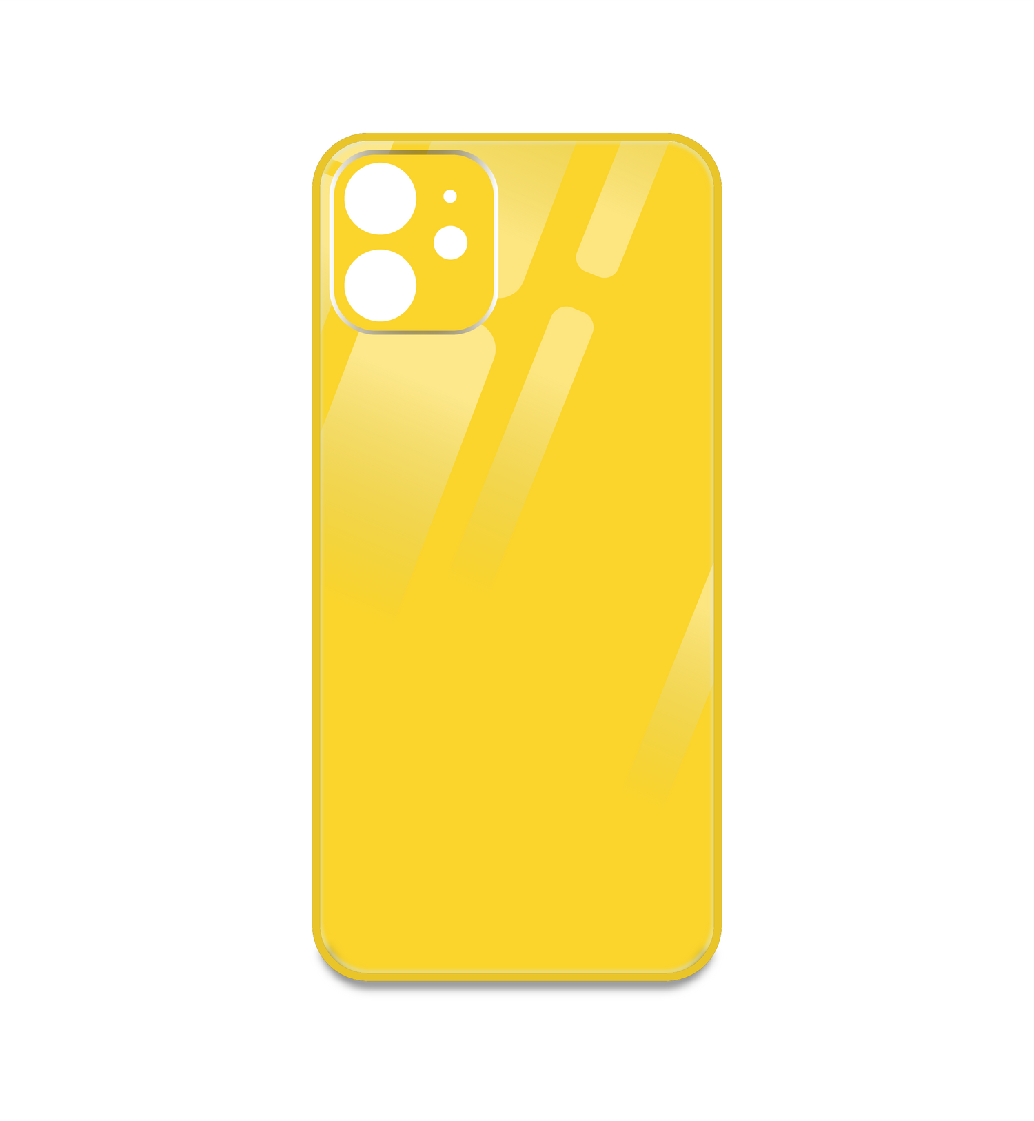 Yellow - Glass Silicone Case For Apple iPhone Models