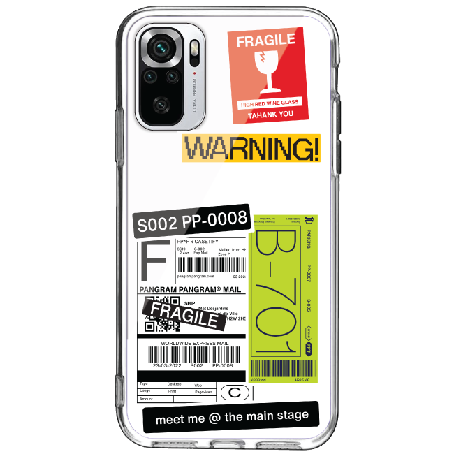 Fragile Labels - Clear Printed Case For Redmi Models