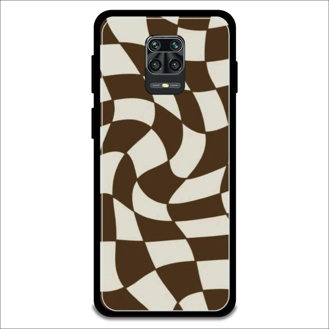 Brown Checks - Armor Case For Redmi Models 9 Pro Max