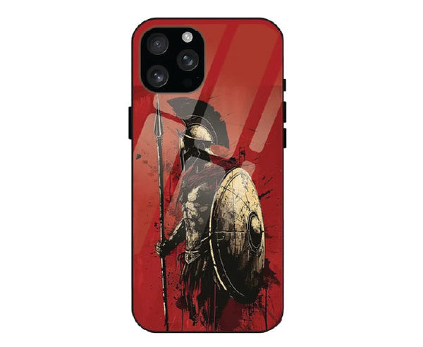 'War - Glossy Metal Silicone Case For Apple iPhone 16 Pro Max