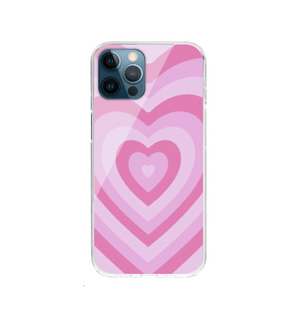 Pink Hearts - Silicone Case For Apple iPhone Models
