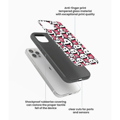 Funny Cartoon Faces - Glass Case For Apple iPhone Infographic