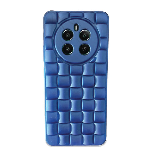 Blue 3D Checks Pattern Grid Case For Realme Models