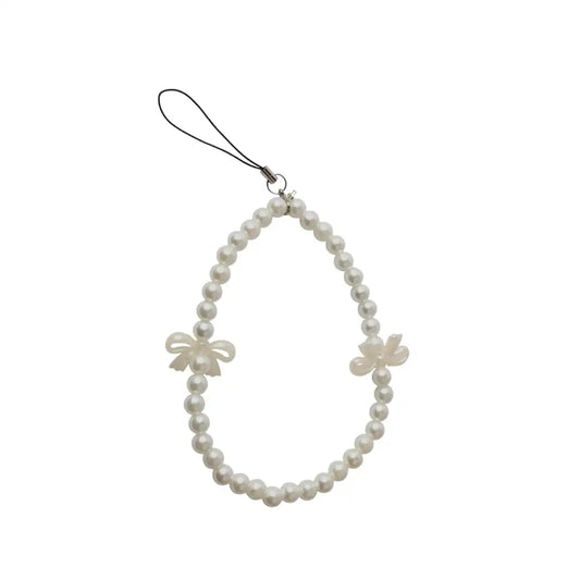Pearls & Bows - The White Phone Charm