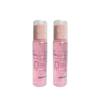Mobile Screen Cleaning Gel With Microfiber Cloth- Wild Rose