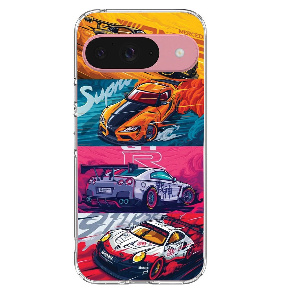 Sports car - Printed Silicone Case For Google Pixel Infographic