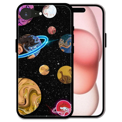 'Cosmic Swirl Galaxy - Glossy Metal Silicone Case For Apple iPhone 16e