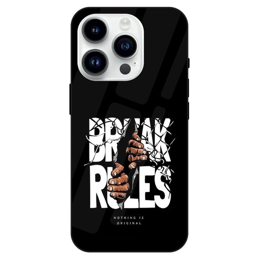 Break Rules - Glass Cases For Apple iPhone Models