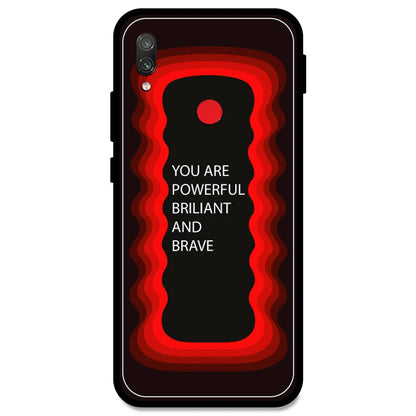 'You Are Powerful, Brilliant & Brave' - Red Armor Case For Redmi Models Redmi Note 7S