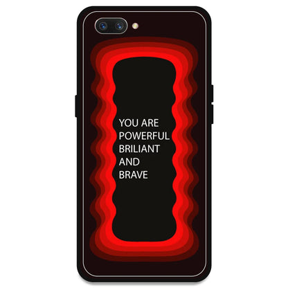 'You Are Powerful, Brilliant & Brave' - Red Armor Case For Oppo Models Oppo A3s