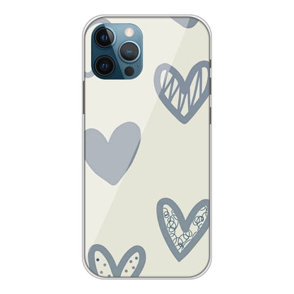 Light Blue Hearts - Silicone Case For Apple iPhone Models apple iphone 12 pro max