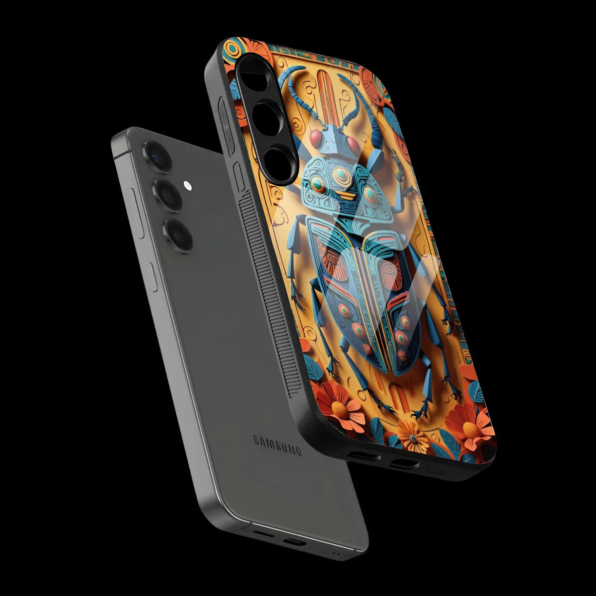 Royal Scarab Art - Glass Case For Samsung Galaxy Infographic