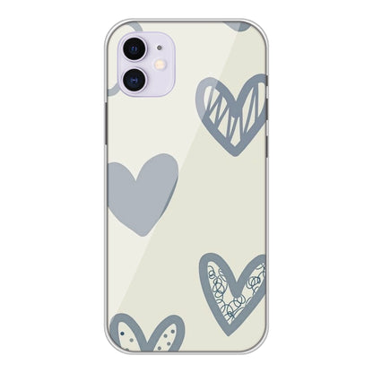 Light Blue Hearts - Silicone Case For Apple iPhone ModelsApple iPhone 11
