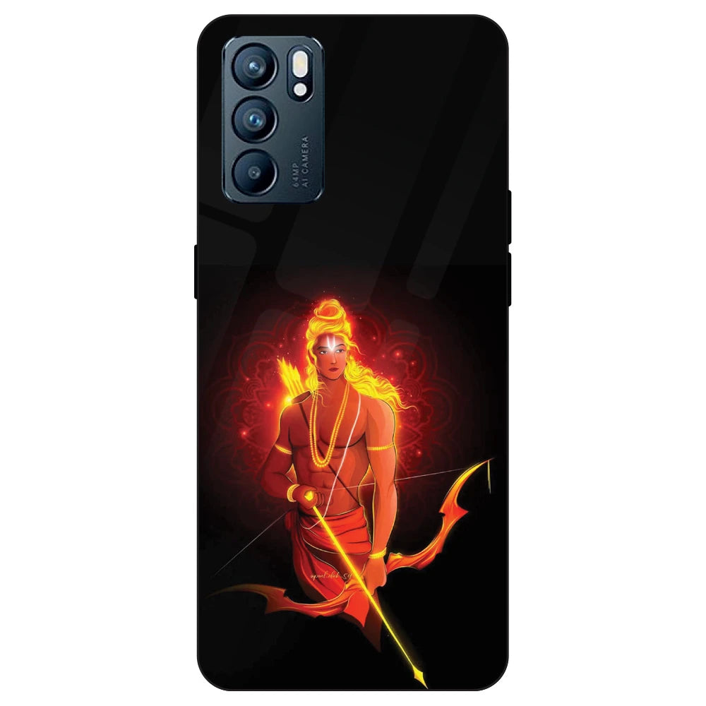 Lord Rama - Glass Case For Oppo Models