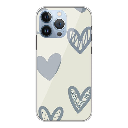 Light Blue Hearts - Silicone Case For Apple iPhone Models apple iphone 13 pro 