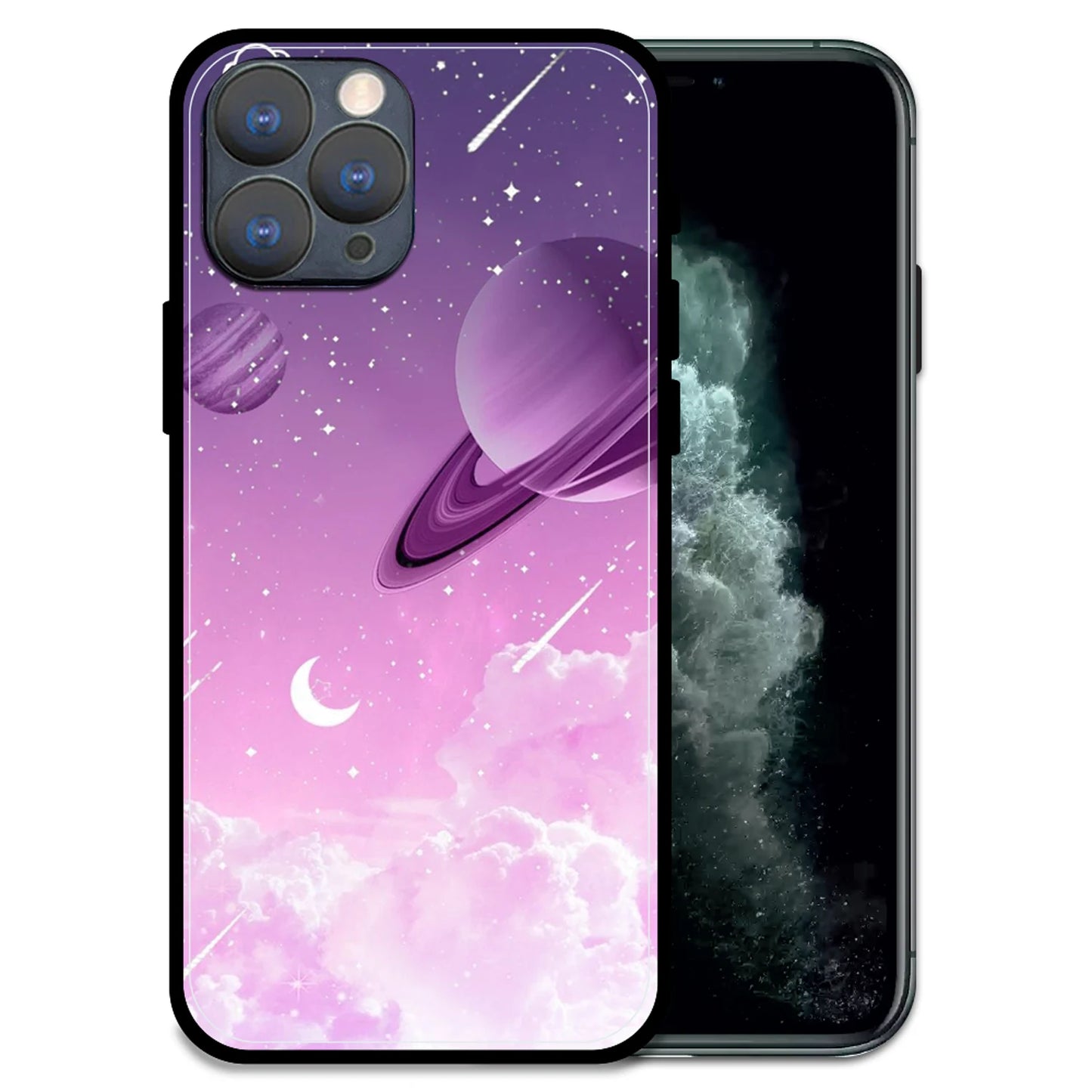'Pastel Galaxy Design - Glossy Metal Silicone Case For Apple iPhone 11 Pro Max