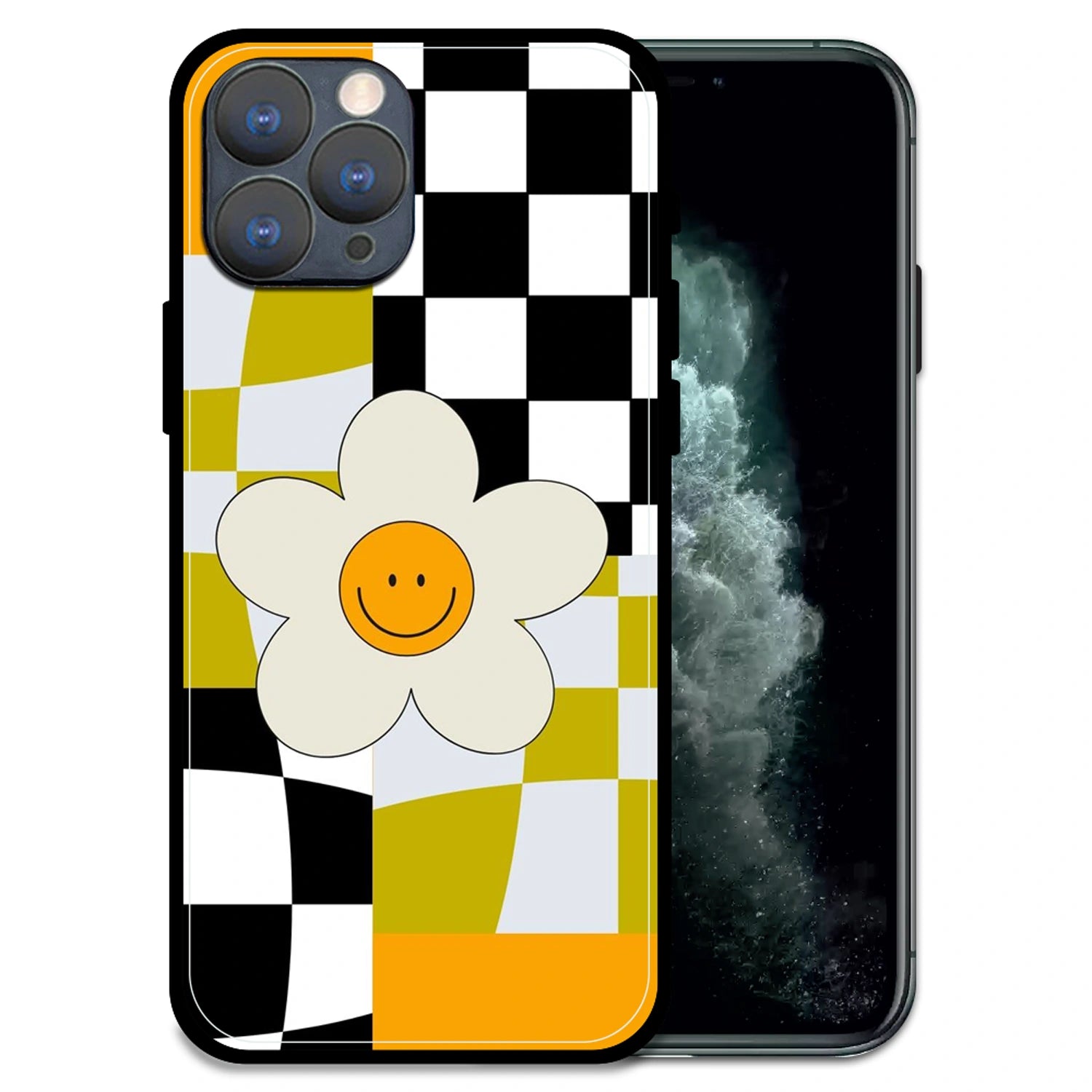 Smiley Flowe - Glossy Metal Silicone Case For Apple iPhone 11 Pro Max
