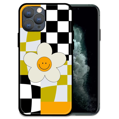 Smiley Flower - Glossy Metal Silicone Case For Apple iPhone 11 Pro Max